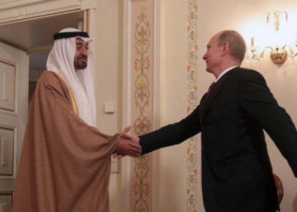 بوتين لبن زايد: روسيا قلقة من تطور الأوضاع في العراق وليبيا وفلسطين والشرق الأوسط بأسره