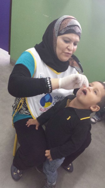 جمعية المواساة تشارك في حملة التلقيح ضد شلل الأطفال