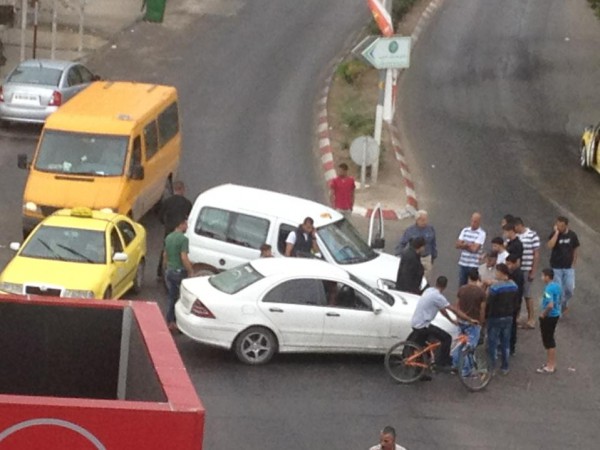 صور:  وقوع حادث سير باريحا ولا اصابات بشرية