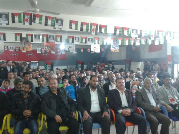 الجبهة الديمقراطية لتحرير فلسطين تقيم مهرجان تأبيني للشهيد هشام أبو غوش في مخيم اليرموك