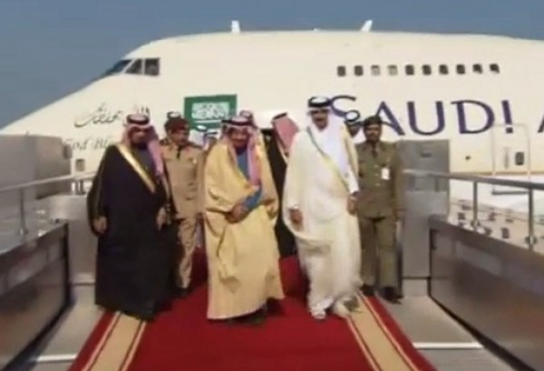 ولى العهد السعودى يصل إلى الدوحة للمشاركة فى القمة الـ35 لدول الخليج