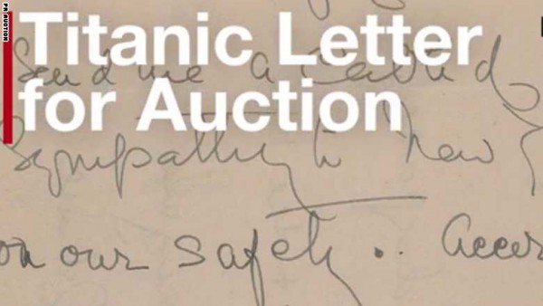 بيع رسالة ناجية " وساخطة" من "تيتانيك" بواسطة "قارب المال" بقرابة 12 ألف دولار