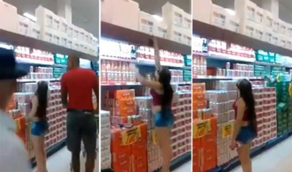 موقف محرج لفتاة قصيرة