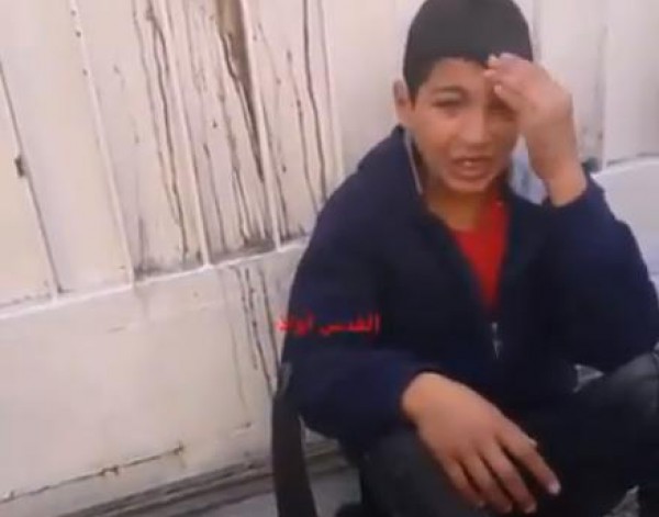 بالفيديو… الطفل غيث يبكي بحرقة بعد اعتداء احد المستوطنين عليه بالقدس