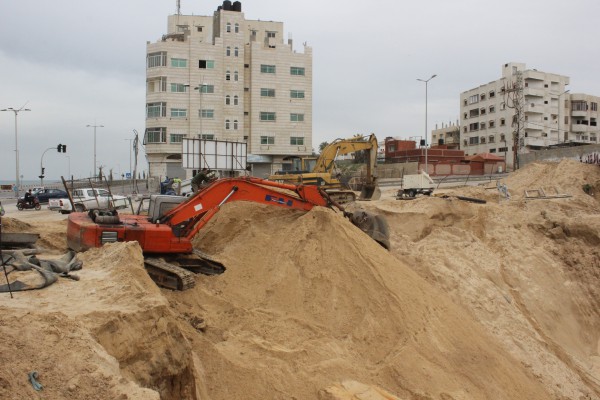 بلدية غزة : بدء تنفيذ مشروع تصريف مياه الصرف الصحي جنوب المدينة