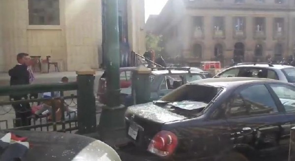 شاهد.. أول فيديو للحظة انفجار القنبلة بدار القضاء العالى بمصر