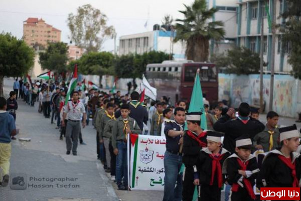 مفوضية رفح الكشفية تنظم مسيراً كشفيًا ضخماً مطالبة العالم بالعضوية الكاملة لكشافة فلسطين