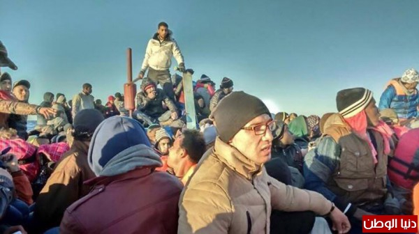 نجاة مجموعة من اللاجئين الفلسطينيين بعد غرق مركبهم خلال هجرتهم إلى إيطاليا
