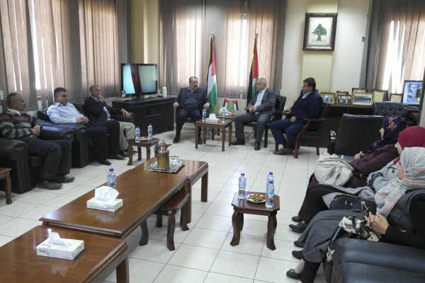 المحافظ الخندقجي يستقبل امين عام الجبهة العربية الفلسطينية جميل شحادة