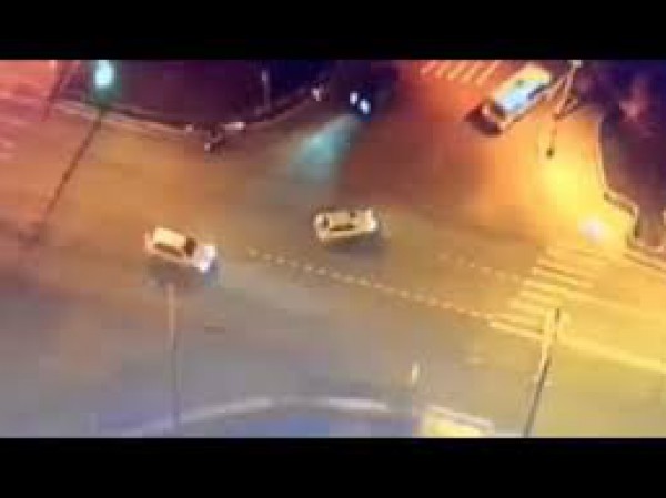 اصطدام خايب بين حافلة ودراجة نارية ‎