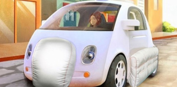 غوغل تبتكر وسادات هوائية خارجية لسيارتها ذاتية القيادة