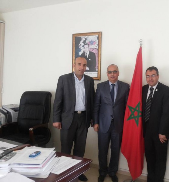 وفد من الجمعية الفلسطينية للتطوير والتنمية المجتمعية عطاء يلتقي السفير المغربي لدى فلسطين