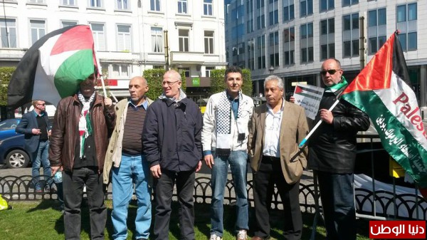 تظاهرة حاشدة أمام البرلمان الأوروبي تضامنا مع أسرى الحرية في بروكسل