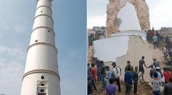 بالصور ..زلزال نيبال يحول مواقع أثرية إلى ركام