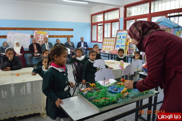 تعليم شرق خان يونس ينفذ درسًا توضيحًا لطلبة المصادر بمدرسة عبسان الأساسية بنات
