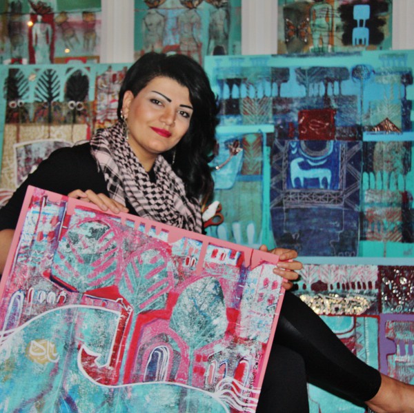 الفنانة العالمية الفلسطينية (ريما المزين )  ضيفة دولة قطر بمعرض (اصالة خيل )