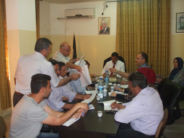اللجنة الإقليمية للتخطيط والبناء في محافظة جنين تعقد جلستها رقم 16/2015