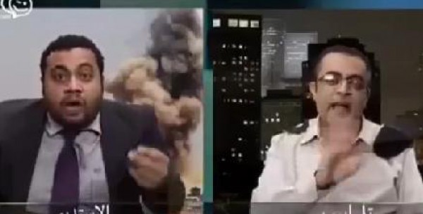 ضيف مصري "يردح" لإسرائيلي على الهواء : "انت كلب ورمة وجزمة"