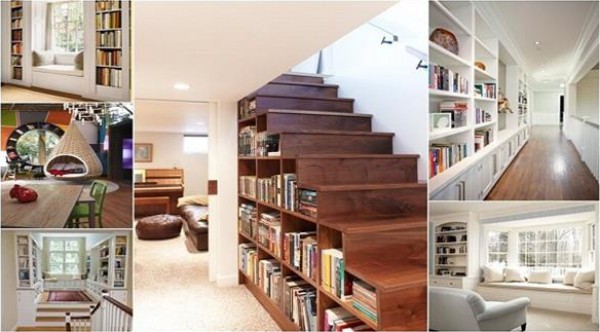 10 أماكن يمكنك أن تحولها إلى خزانة للكتب