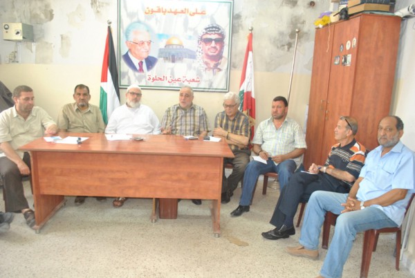 اللقاء السياسي الفلسطيني لمنطقة صيدا يعقد اجتماعه الدوري في مخيم عين الحلوة