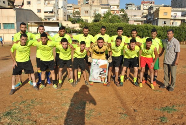 حركة فتح منطقة صيدا لكرة القدم نظم مباراة كأس بمناسبة الذكرى السنوية الاولى لاستشهاد محمد ابو خضير