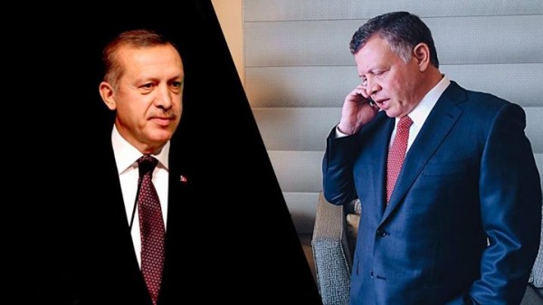 الملك عبدالله الثاني يتلقي اتصالا هاتفيا من الرئيس التركي رجب طيب اردوغان