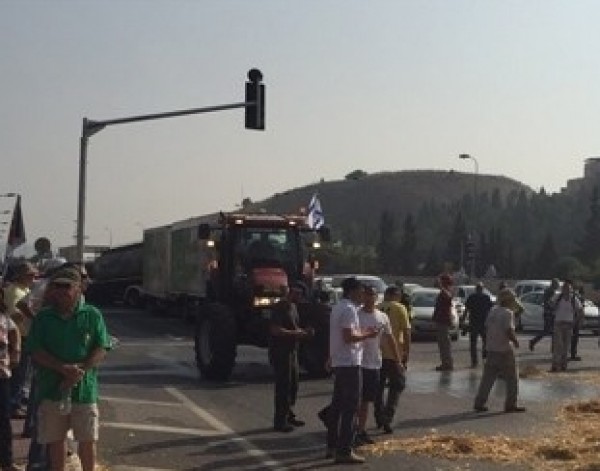 مزارعون اسرائيليون يتظاهرون ضد الحكومة