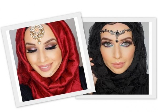 مكياج عيون مع اكسسوارات لإطلالتك بالحجاب