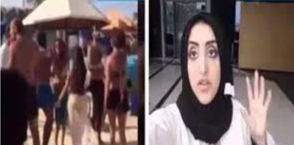 فيديو - شاهد ما يحدث على شواطئ السعودية .. مذيعة تثير الجدل