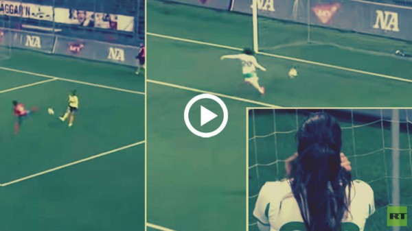 "فيديو" لاعبة سويدية تسجل هدفا في مرمى فريقها بطريقة قد لا تتكرر