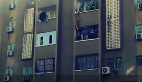 خروف يقفز من الطابق الرابع هرباً