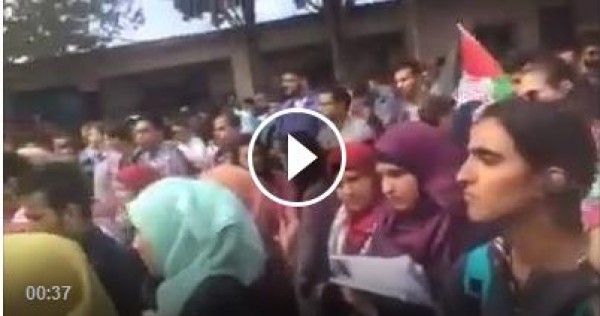 فيديو: اعتصام طلابي في داخل باحات جامعة بيرزيت