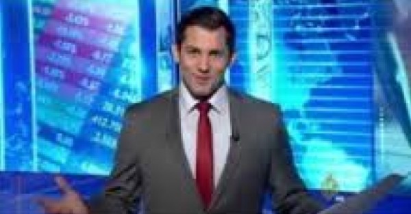 لقطة طريفة لمذيع في قناة الجزيرة