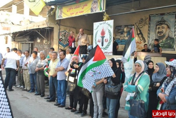 تجمع اسر الشهداء يعاصم في عين الحلوة تضامنا مع شعبنا المنتفض في فلسطين