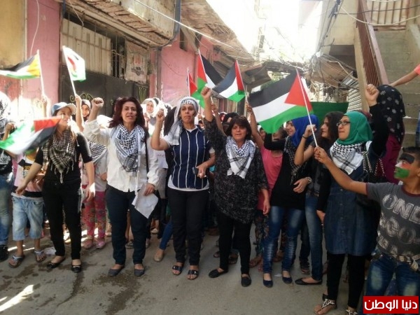 النسائية الديمقراطية الفلسطينية ندى مسيرة غضب في عين الحلوة