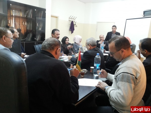 اللجنة الإقليمية للتخطيط والبناء في محافظة جنين تعقد جلستها رقم 31 /2015