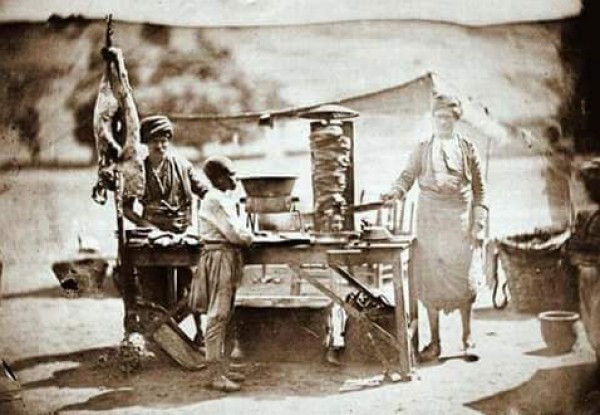 مطعم شاورما في فلسطين عام 1890