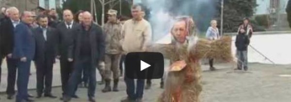 شاهد لحظة حرق أردوغان فى جزيرة القرم