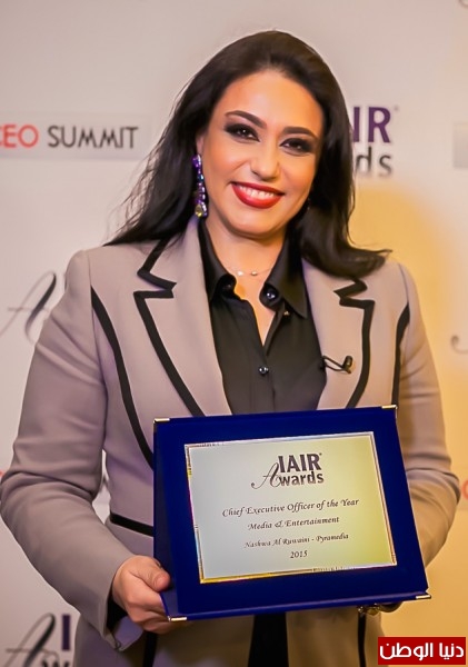 مجلة (IAIR ) تمنح نشوة الرويني لقب أفضل رئيس تنفيذي في مجال الإعلام