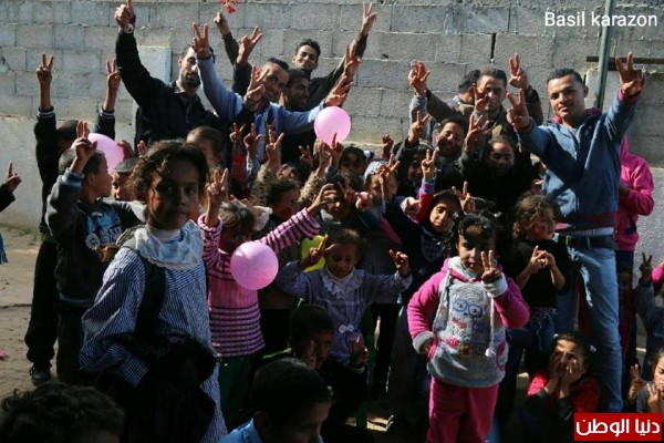 شبيبة فدا بمحافظة رفح ينظم يوم ترفيهي للأطفال بمناسبة اليوم العالمي للطفل
