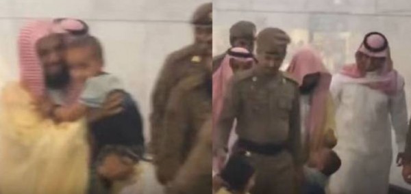 فيديو| طفل يصر على مصافحة إمام الحرم المكي