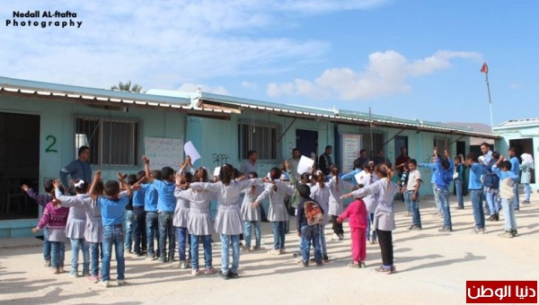 يوم فرح ومرح في مدرسة بدو الكعابنة المعرضة للهدم في أريحا