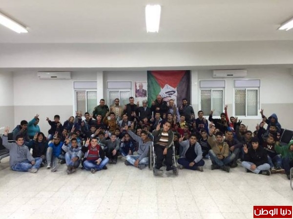 قوات الأمن الوطني الفلسطيني تستقبل طلاب مدرسة ذكور العامرية الأساسية في معسكر" حرش السعادة"