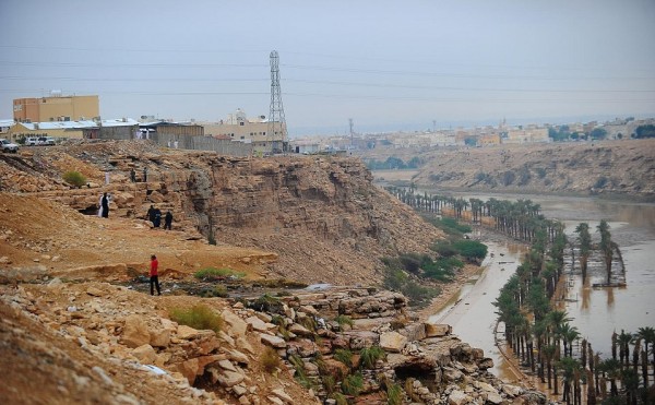 الأمطار تغرق مدينة الرياض السعودية