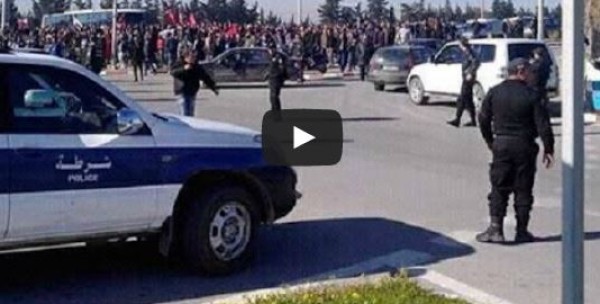 الشرطة التونسية تنضم للمتظاهرين وتحاصر القصر الرئاسى .. فيديو