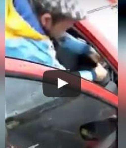شخص يحطم سيارته عنادًا في الشرطة