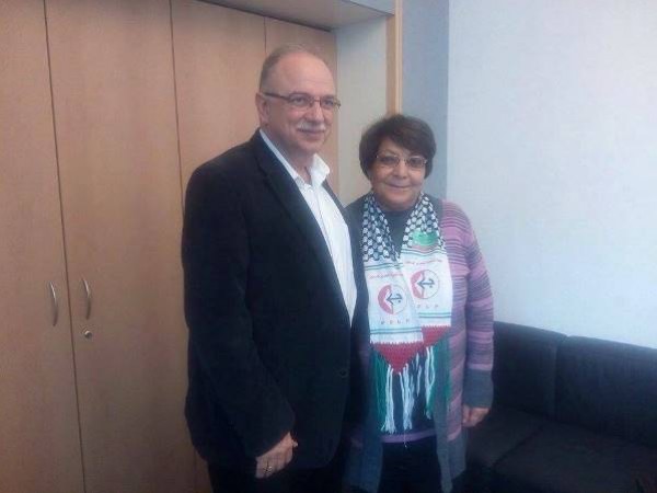 المناضلة ليلى خالد تجتمع مع نائب رئيس البرلمان الأوروبي وتطالب بمواقف أوروبية جادة وحازمة ضد الاحتلال