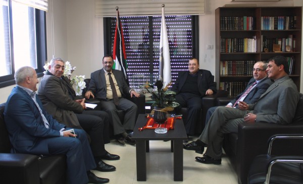 القائم بأعمال النائب العام الدكتور احمد براك يلتقي بنقيب المحامين الفلسطينيين