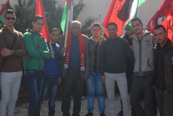 الوحدة الطلابية تشارك في اعتصام الاسير القيق امام مقر الامم المتحدة بغزة