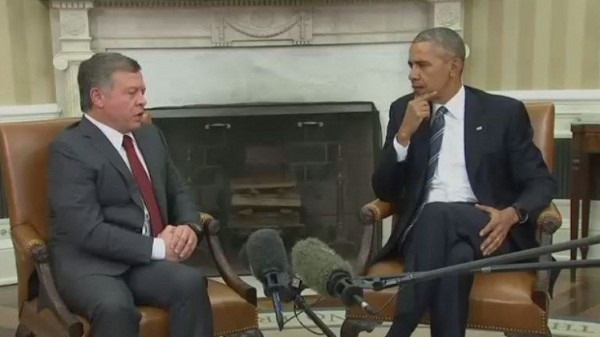 أوباما والملك عبد الله يبحثان آخر التطورات في الشرق الأوسط